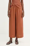 MM by Max Mara kalhoty dámské lněné CANNETI