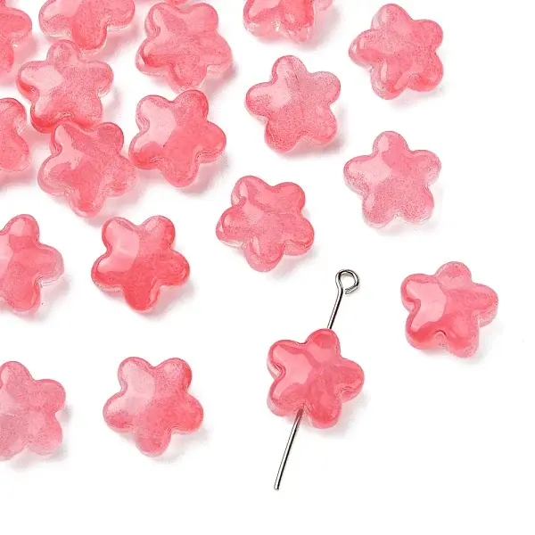 30Pcs Baking Paint Glass Beads