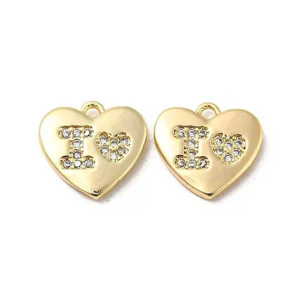 Brass Micro Pave Cubic Zirconia Pendants