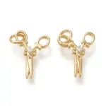 Brass Micro Pave Clear Cubic Zirconia Charms