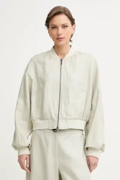 Armani Exchange  přechodová bunda dámská lněná