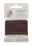 Tenké gumičky do vlasů Sibel - 50 mm, 16 ks, hnědé (4441316)