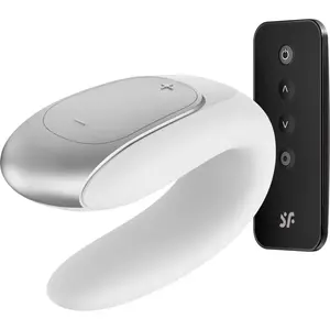 Satisfyer Double FUN párový vibrátor White 9,2 cm