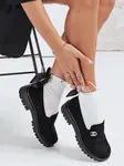 Dámske zamatové mokasíny čierne
