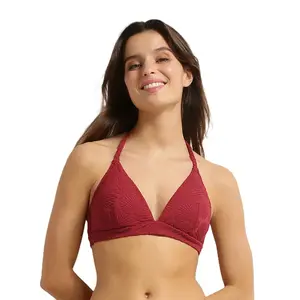DIM SWIMWEAR SHELL TRIANGLE BRA - dámské plavky, tmavě červené
