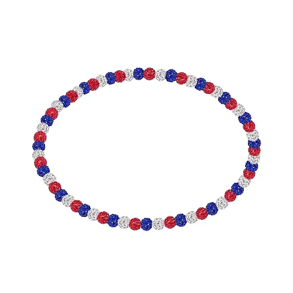 Polymer Clay Rhinestone Round Beaded Necklaces