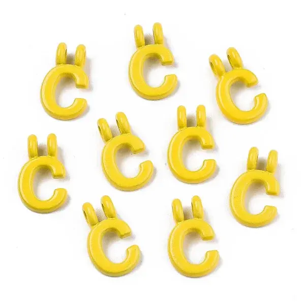 Spray Painted Alloy  2-Loop Link Pendants