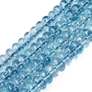Crackle Transparent Glass Beads Strands