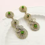 Vortex Spiral 304 Stainless Steel Dangle Stud Earrings