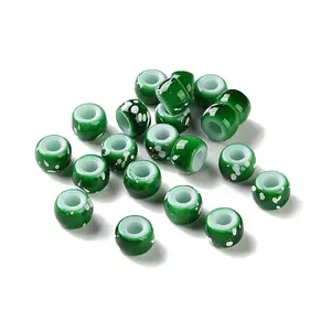 Spray Painted ABS Plastic European Beads