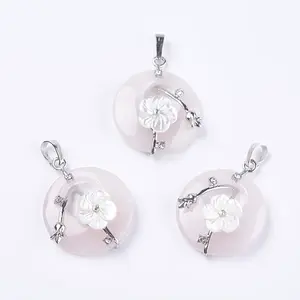 Natural Rose Quartz Pendants