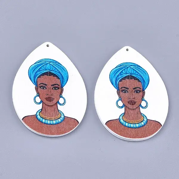 Printed Wooden Big Pendants