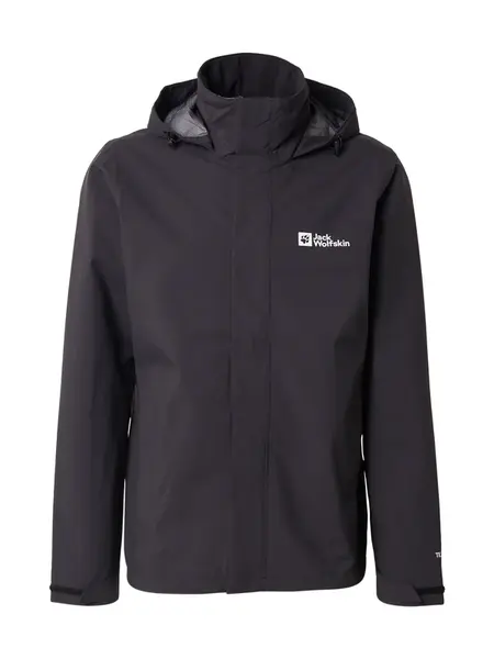 JACK WOLFSKIN Outdoorová bunda 'Trailtime 2l'  čierna / biela