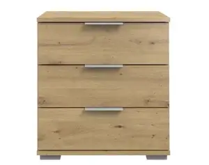 Noční stolek Easy Plus, 3 zásuvky, dub artisan