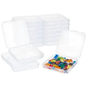 Plastic Bead Containers with Hinged Lid