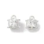 Rack Plating Brass Micro Pave Clear Cubic Zirconia Pendants