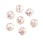 Electroplate Transparent Round Glass Beads