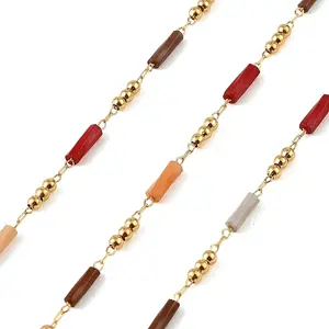 Handmade Brass Glass Beaded Chains