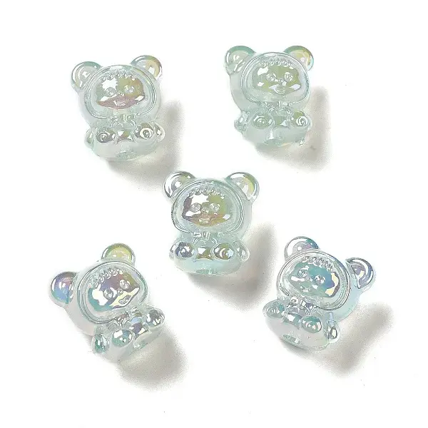 UV Plating Rainbow Iridescent Acrylic Beads