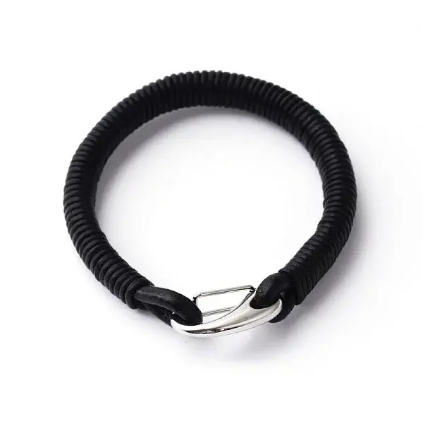 304 Stainless Steel Leather Cord Bracelets