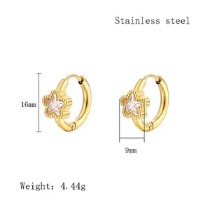 Cubic Zirconia Hoop Earrings