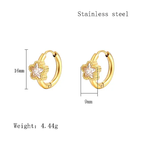 Cubic Zirconia Hoop Earrings