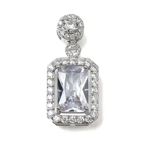 Brass Pave Cubic Zirconia Pendants