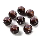 Spray Painted ABS Plastic European Beads