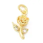 Brass Micro Pave Cubic Zirconia Charms