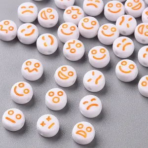 White Opaque Acrylic Beads