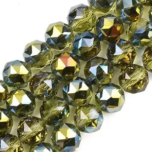 Transparent Electroplate Glass Beads Strands