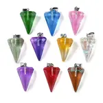 Spray Painted Glass Pendants