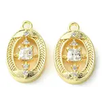 Brass Micro Pave Cubic Zirconia Charms