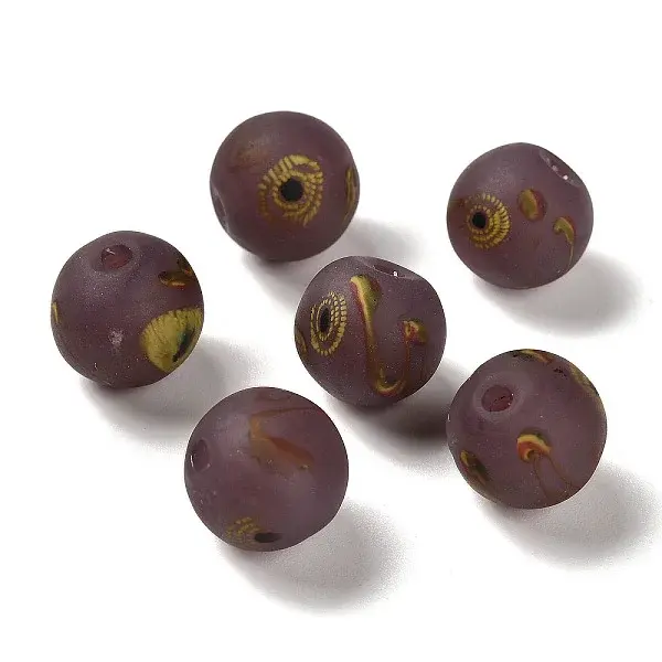 Handmade Frosted Lampwork Beads