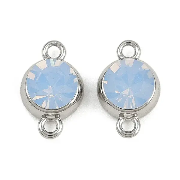 Brass Pave Cubic Zirconia Connector Charms