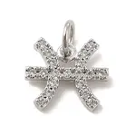 Brass Micro Pave Cubic Zirconia Charms