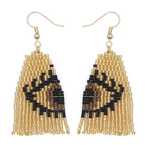 Glass Seed Beaded Dangle Earrings