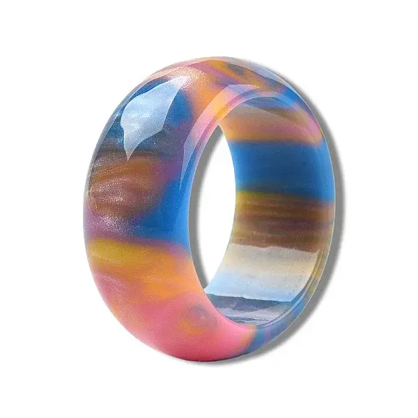 Resin Wide Chunky Finger Ring for Women