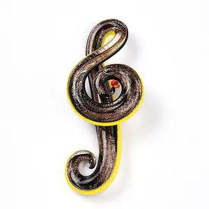 Handmade Gold Sand Lampwork Big Pendants
