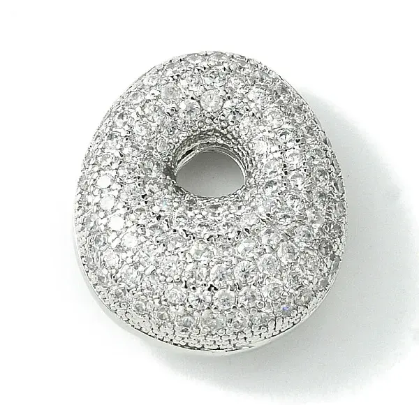 Rack Plating Brass Cubic Zirconia Pendants