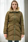 Z6767 DEWBERRY WOMEN'S COAT-KHAKI-1