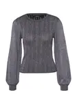 Vero Moda Petite Sveter 'VMTALIA'  čierna / strieborná