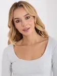 Světle šedá halenka s dlouhým rukávem