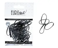 Gumičky do vlasů Eurostil Professional TPU Hair Elastics For Hairstyles - černé, 50 ks (06809)