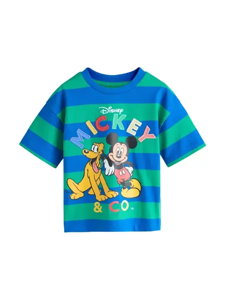Next Tričko 'Mickey Mouse'  kráľovská modrá / zelená / červená / čierna