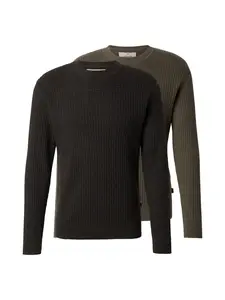 Jack & Jones Premium Sveter 'JPRBLUBARKLEY'  hnedá / čierna
