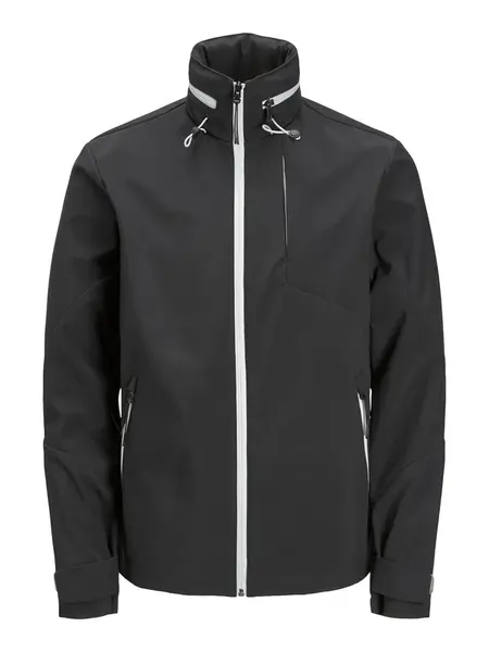 JACK & JONES Prechodná bunda 'Flit'  čierna / biela
