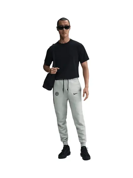 NIKE Športové nohavice  sivá / čierna