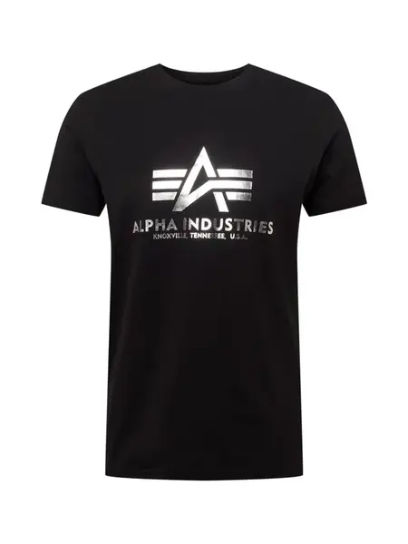ALPHA INDUSTRIES Tričko  čierna / biela