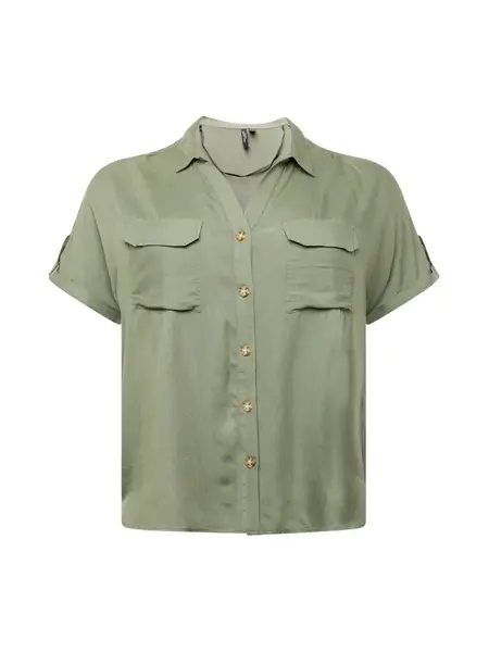 Vero Moda Curve Blúzka 'VMCBUMPY'  pastelovo zelená